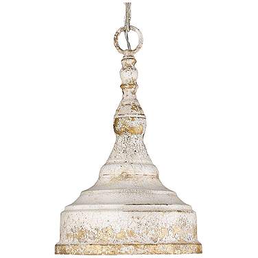 Keating 9 1/4" Wide Antique Ivory Mini Pendant