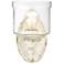 Keating 9 3/4" High Antique Ivory Wall Sconce