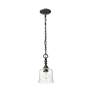2_Keating Mini Pendant in Antique Ivory with Hammered Water Glass Shade more views
