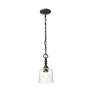 3_Keating Mini Pendant in Antique Ivory with Hammered Water Glass Shade more views