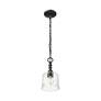 4_Keating Mini Pendant in Antique Ivory with Hammered Water Glass Shade more views