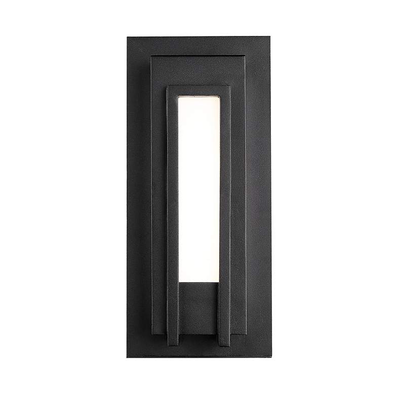 Image 5 Keaton 12 1/2" High Black Metal LED ADA Outdoor Wall Light more views