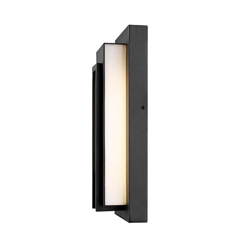 Image 6 Keaton 12 1/2" High Black Metal LED ADA Outdoor Wall Light more views