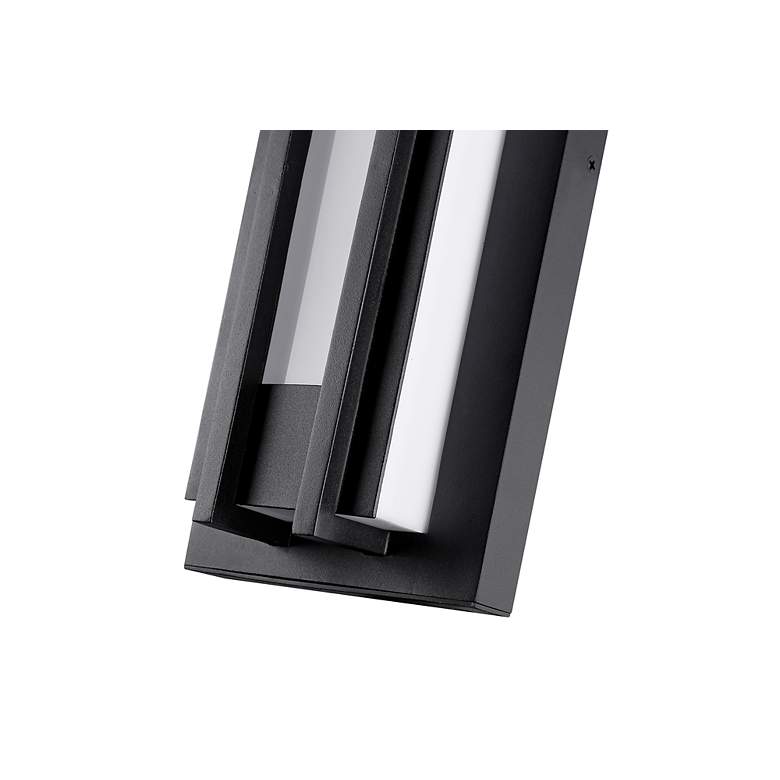 Image 7 Keaton 12 1/2" High Black Metal LED ADA Outdoor Wall Light more views