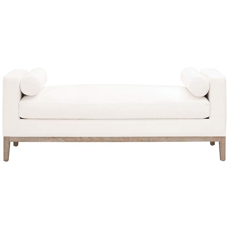 Image 3 Keaton 63" Wide Peyton Pearl LiveSmart Fabric Accent Bench
