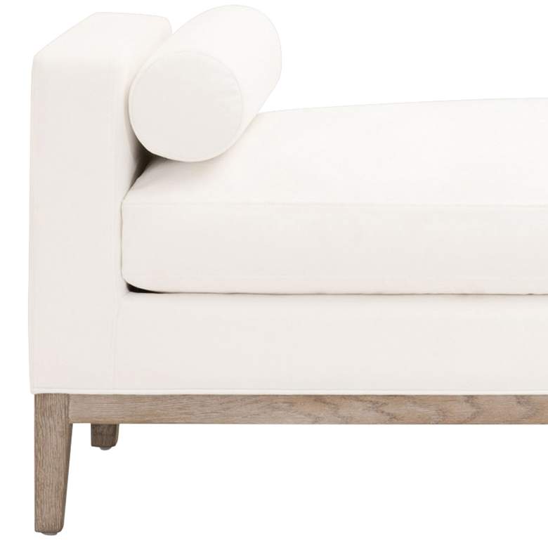 Image 4 Keaton 63" Wide Peyton Pearl LiveSmart Fabric Accent Bench more views