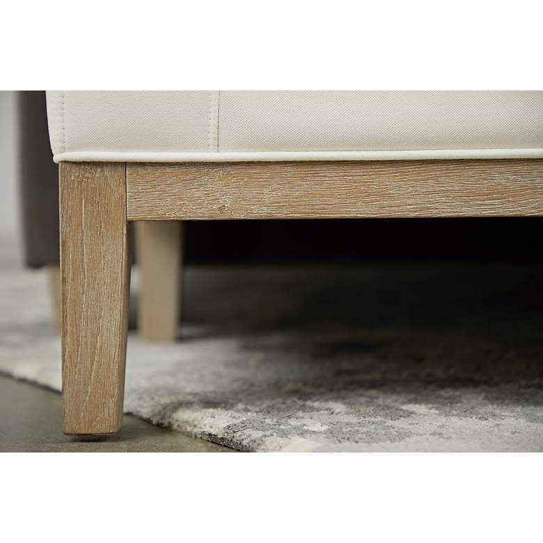 Image 7 Keaton 63" Wide Peyton Pearl LiveSmart Fabric Accent Bench more views
