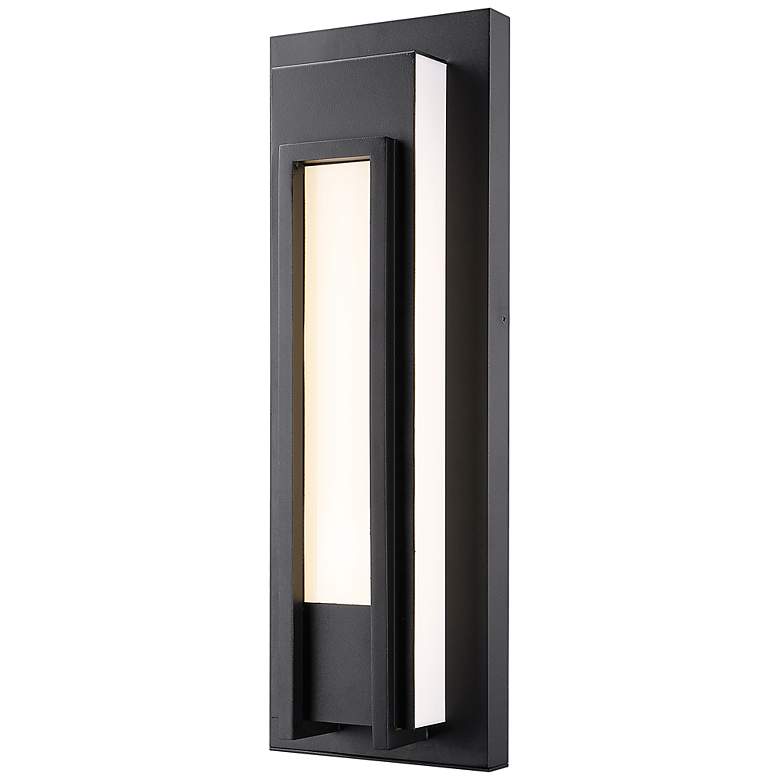 Image 3 Keaton 20 1/4" High Black LED Outdoor Wall Light