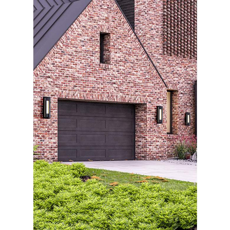 Image 5 Keaton 20 1/4" High Black LED Outdoor Wall Light more views