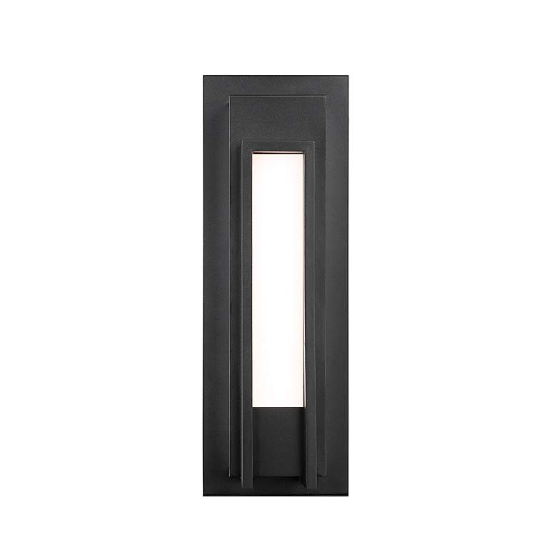 Image 6 Keaton 20 1/4" High Black LED Outdoor Wall Light more views