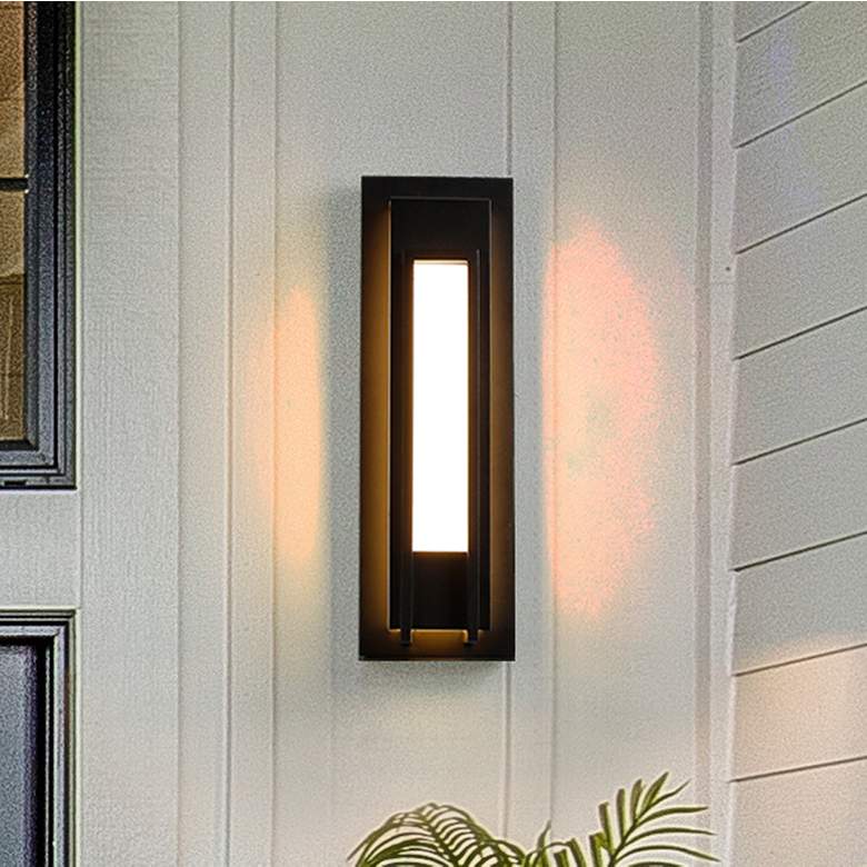 Image 1 Keaton 24" High Black LED ADA Outdoor Wall Light