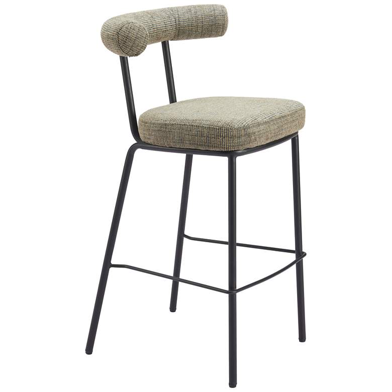 Image 1 Kede Barstool Green Tweed