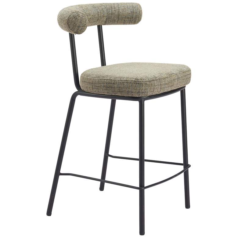 Image 1 Kede Counter Stool Green Tweed