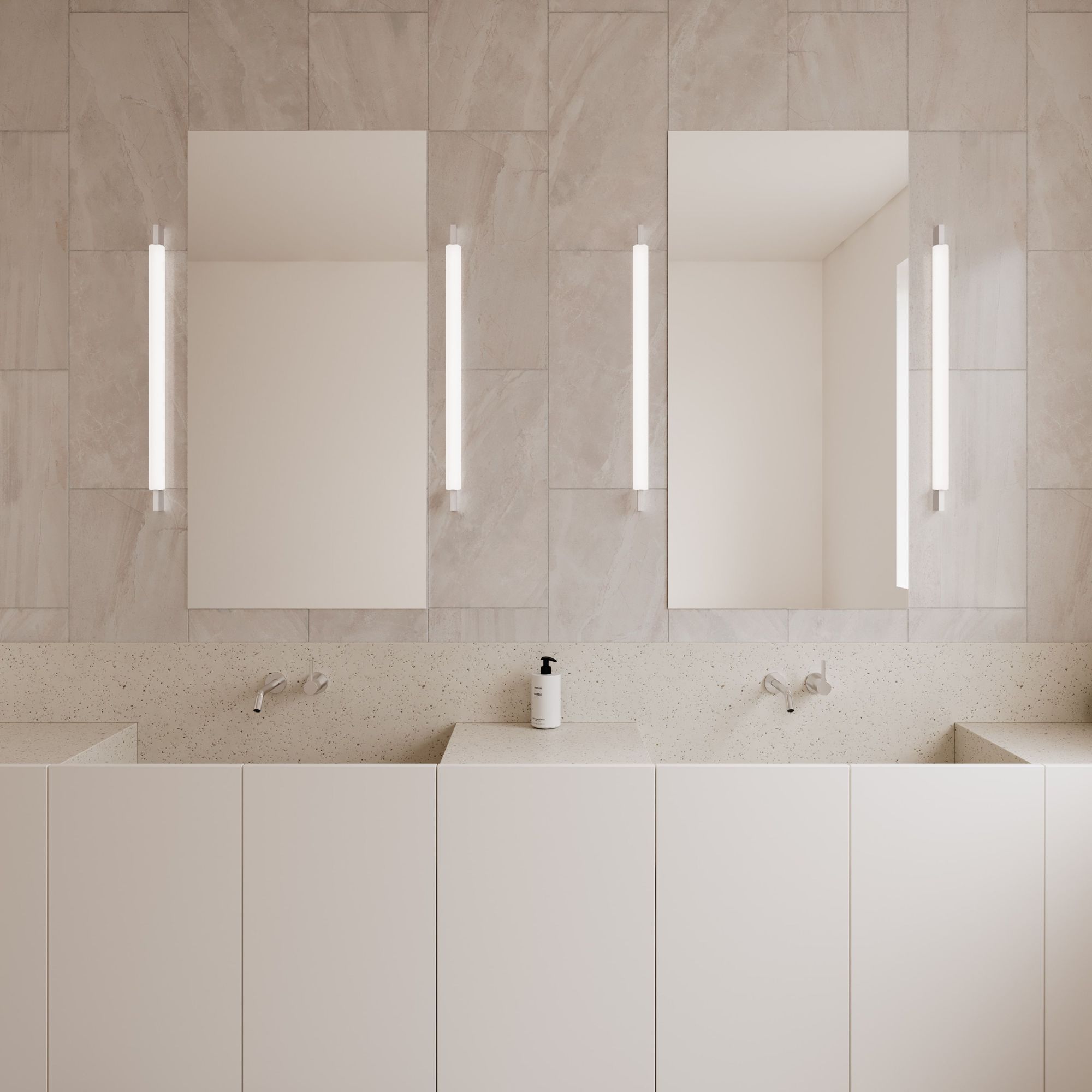 Image 3 Keel 22" Wide Bright Satin Aluminum 3000K LED Vanity Light more views