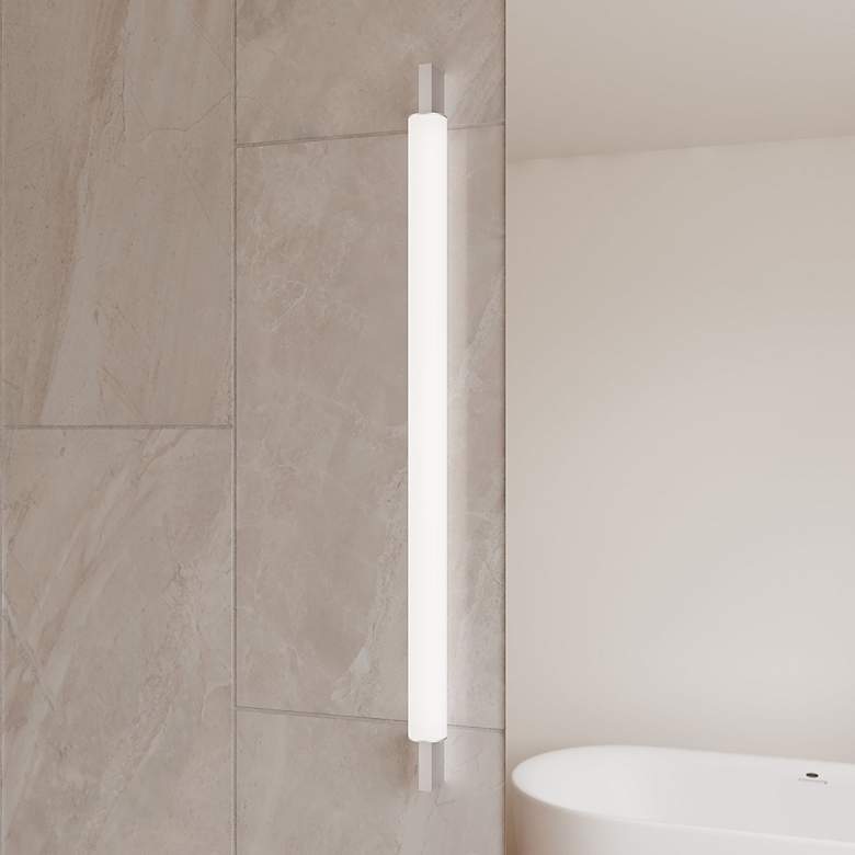 Image 4 Keel 22" Wide Bright Satin Aluminum 3000K LED Vanity Light more views