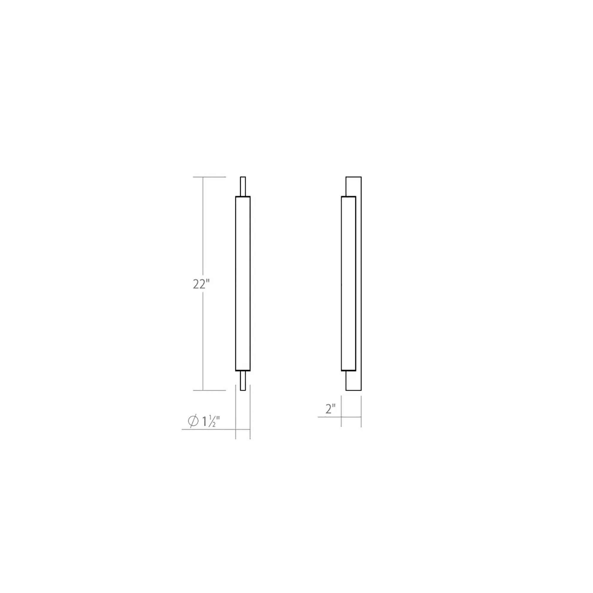 Image 7 Keel 22" Wide Bright Satin Aluminum 3000K LED Vanity Light more views