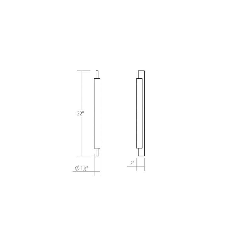 Image 7 Keel 22" Wide Bright Satin Aluminum 3000K LED Vanity Light more views