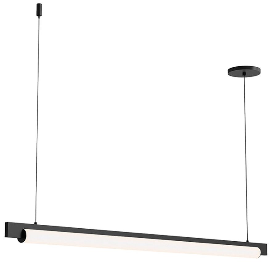 Image 2 Keel LED Pendant 44" Wide Bright Satin Aluminum 3000K 240" Cable