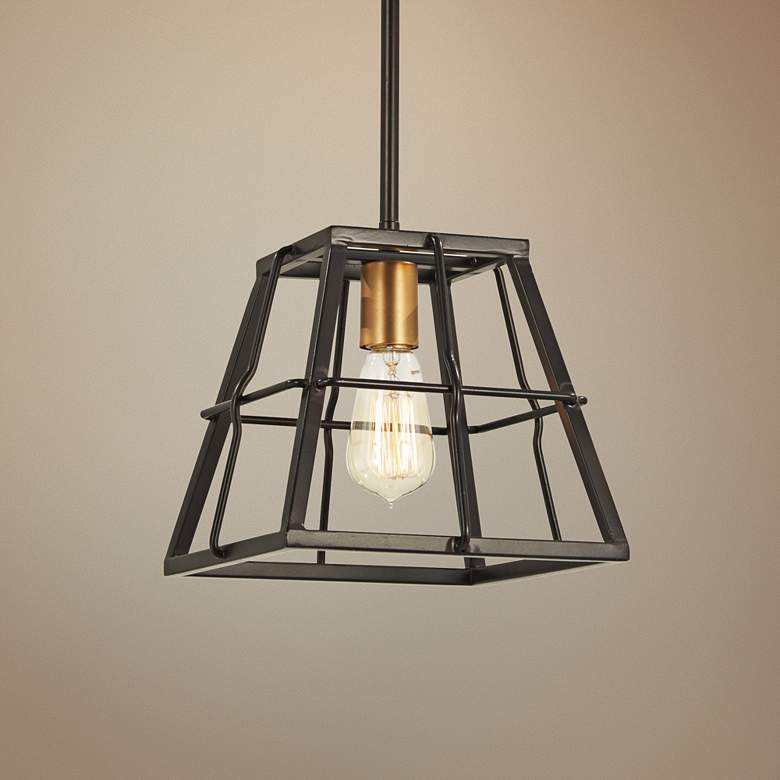 Image 1 Keeley Calle 10" Wide Painted Bronze Mini Pendant