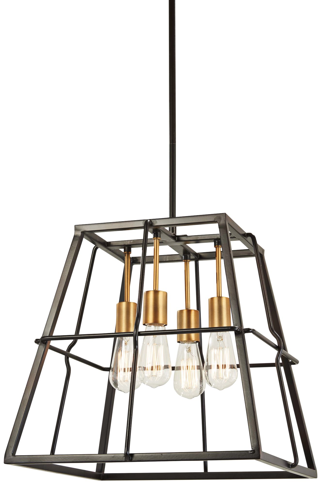 Keeley Calle 18" Wide Painted Bronze 4-Light Pendant