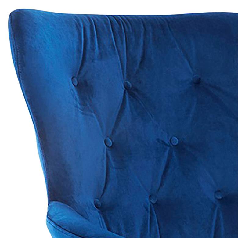 Image 3 Keelman Classic Blue Tufted Velvet Fabric Dining Chair more views