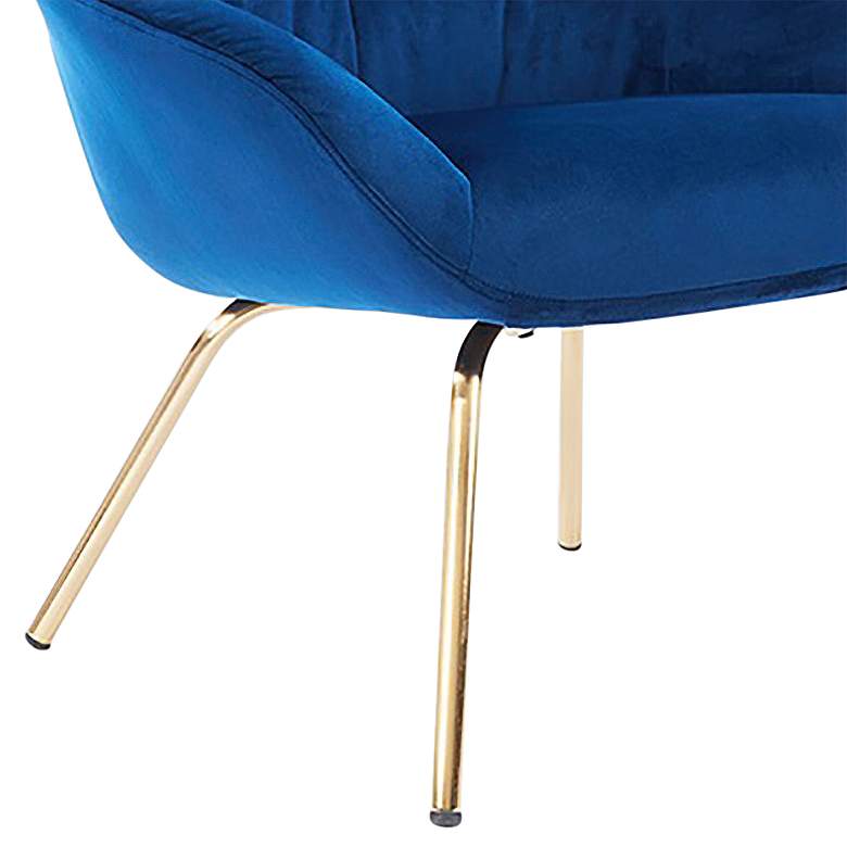 Image 4 Keelman Classic Blue Tufted Velvet Fabric Dining Chair more views