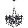 1_Keen 22" Wide Black 6-Light Chandelier