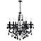 Keen 22" Wide Black 6-Light Chandelier