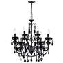 2_Keen 22" Wide Black 6-Light Chandelier more views