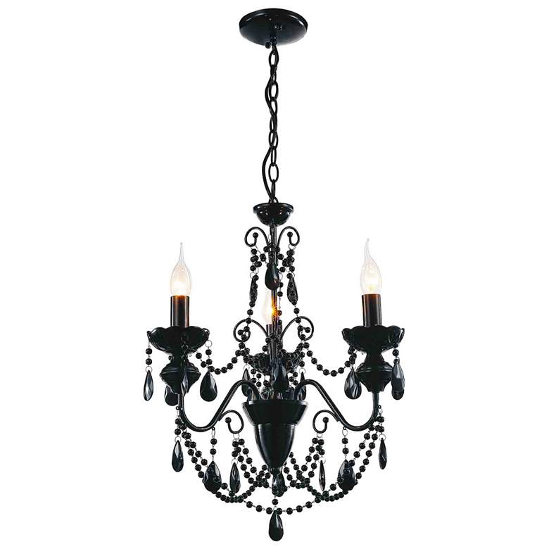 Image 1 Keen 3 Light Up Chandelier With Black Finish