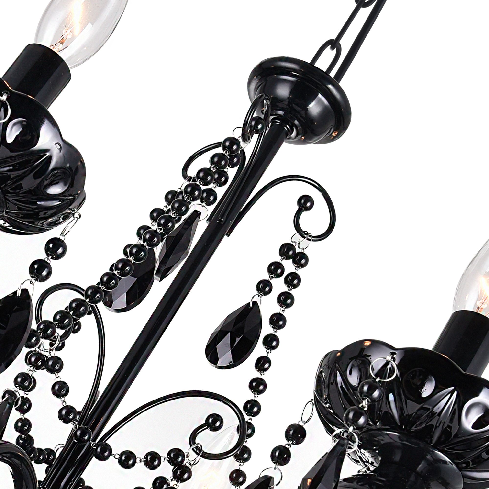 Image 2 Keen 32" Wide Black and Crystal 9-Light Chandelier more views