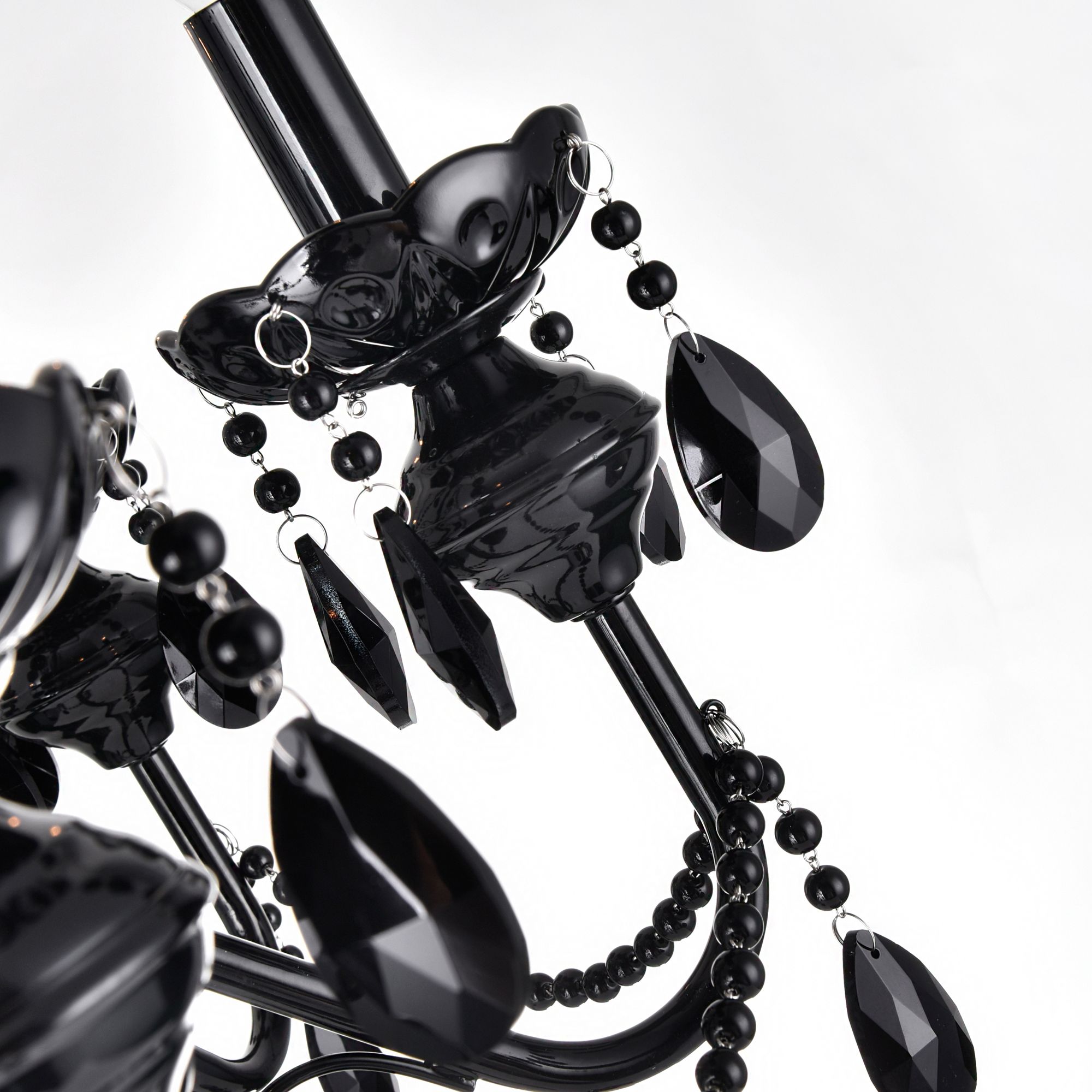 Image 4 Keen 32" Wide Black and Crystal 9-Light Chandelier more views