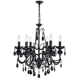 Image1 of Keen 6 Light Up Chandelier With Black Finish