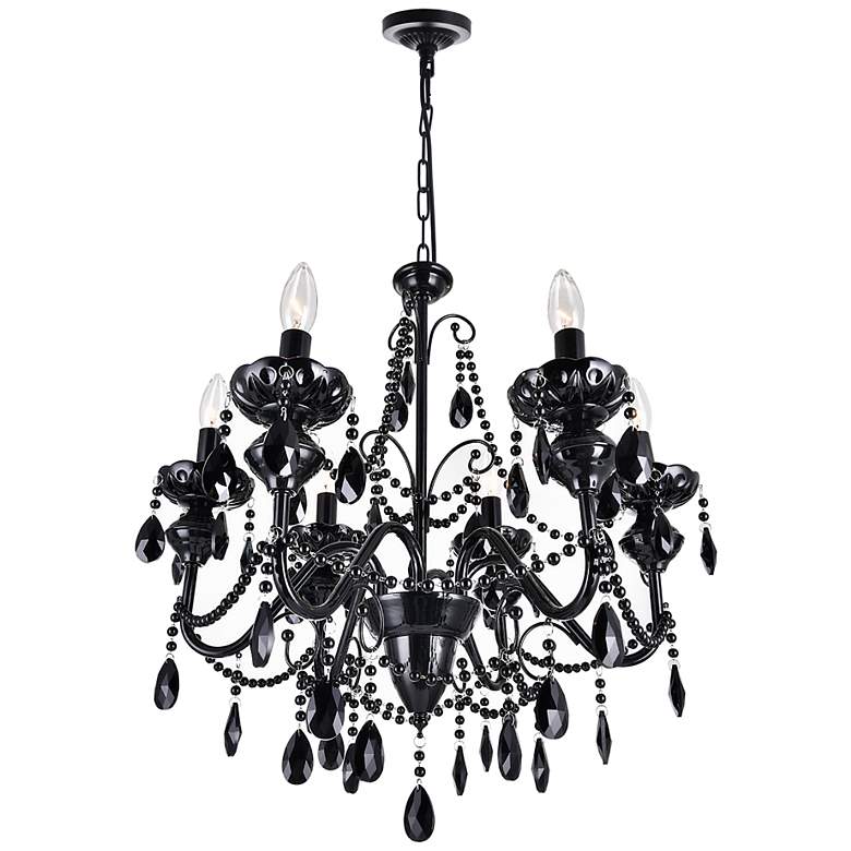 Image 3 Keen 6 Light Up Chandelier With Black Finish more views