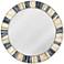 Keena Ivory and Blue 30" Round Wall Mirror