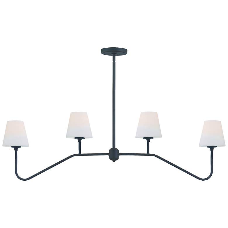 Image 2 Keenan 48" Wide Black Forged 4-Light Linear Chandelier
