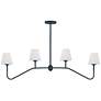 2_Keenan 48" Wide Black Forged 4-Light Linear Chandelier
