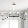 1_Keenan 48" Wide Black Forged 4-Light Linear Chandelier