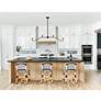 6_Keenan 48" Wide Black Forged 4-Light Linear Chandelier more views