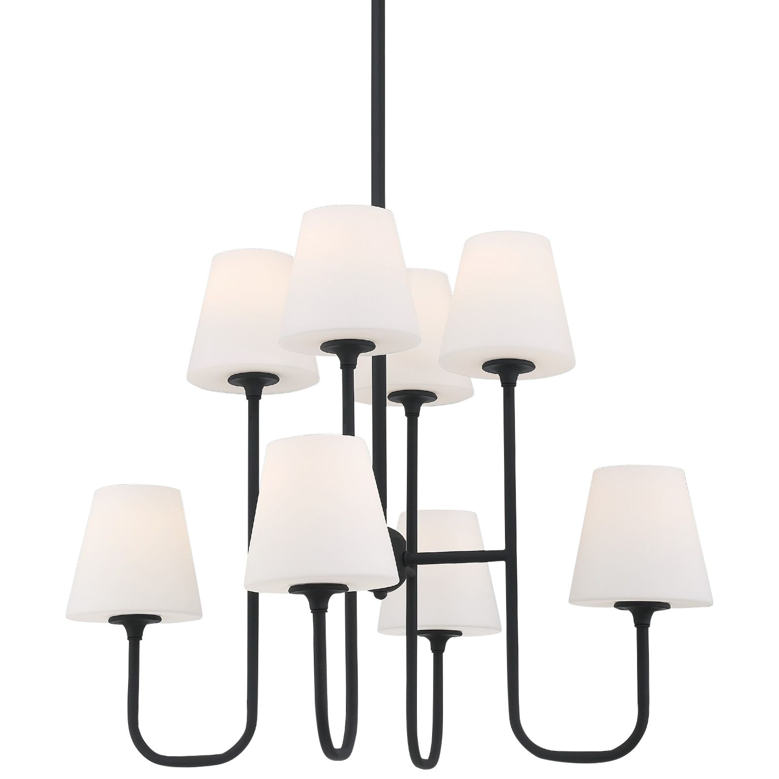 Keenan 8 Light Black Forged Chandelier