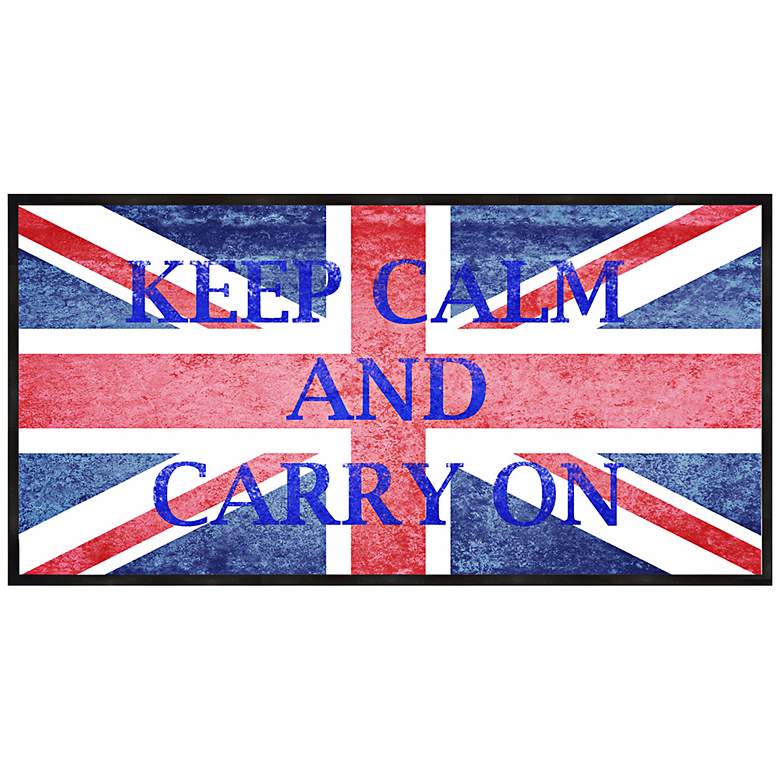 Image 1 Keep Calm and Carry On 20 1/2 inch Wide Framed Wall Art