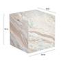 Keira 15" Wide Natural Marble Side Table in scene