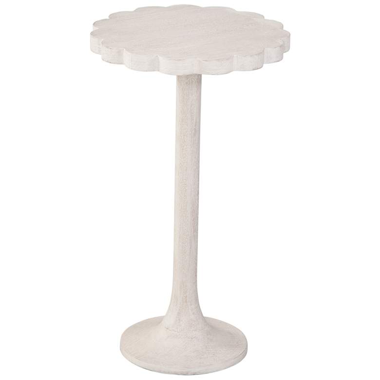 Image 1 Keiran 12" Wide White-Washed Mango Wood Accent Table