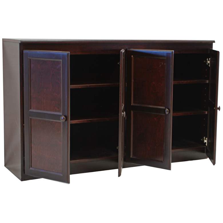 Image 2 Kelby Cherry Maple Veneer 4-Door Multi Storage Cabinet more views