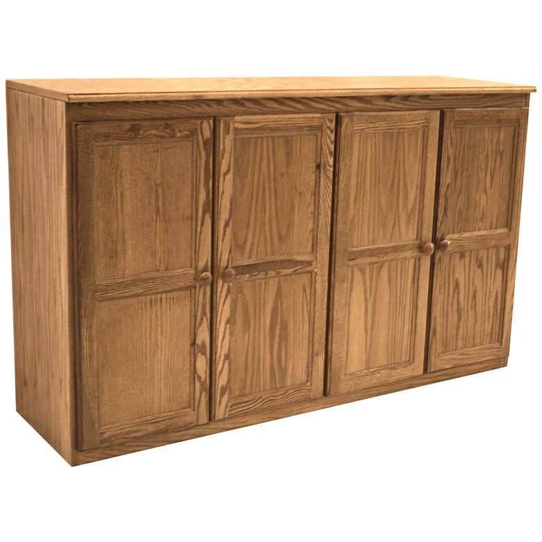 Image 1 Kelby Dry Oak Veneer 4-Door Multi Storage Cabinet