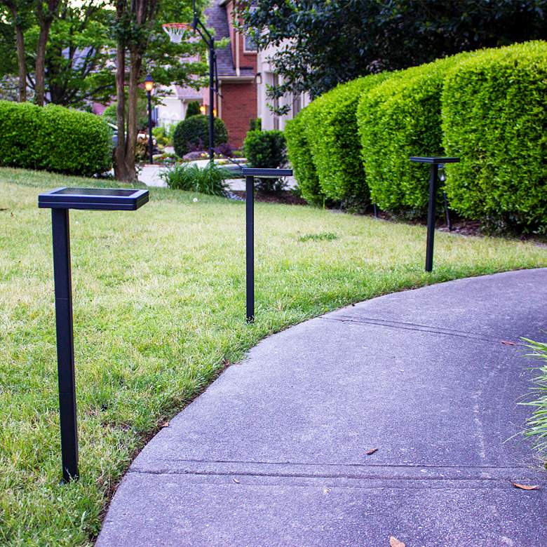 Image 3 Kelin 26 3/4"H Black LED Solar Outdoor Path Lights Set of 2 more views