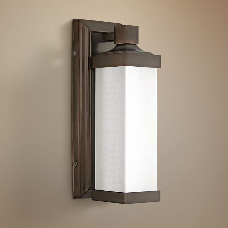 Image 1 Kella 13 inch High Harvard Court Bronze LED Wall Sconce