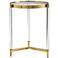 Kellen 16" Wide Glass and Gold Modern Round Accent Table