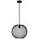 Keller 13 1/4" Wide Black Iron Pendant Light