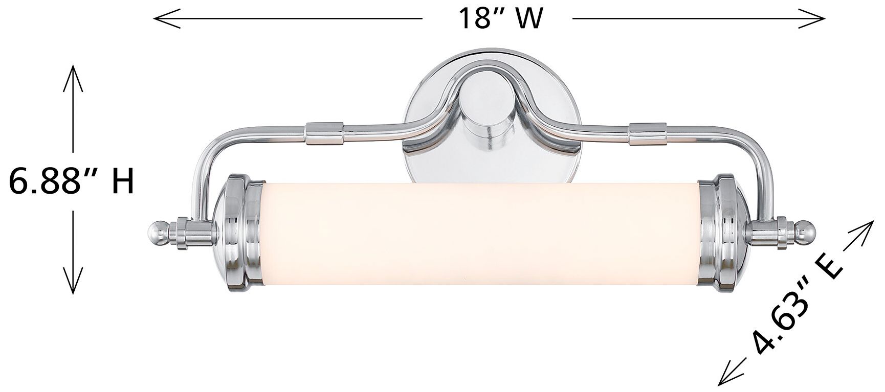 Image 6 Keller 18" LED Bathroom Vanity Light in Chrome more views